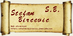 Stefan Birčević vizit kartica